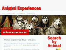 Tablet Screenshot of animal-experiences.co.uk